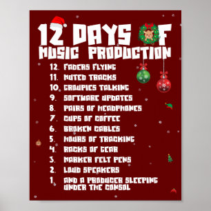 12 dagen muziekproductie poster