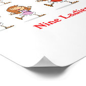 12 dagen negen dames dansen poster (Hoek)