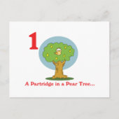12 dagen partridge in een perenboom briefkaart (Voorkant)