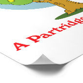 12 dagen partridge in een perenboom poster (Hoek)