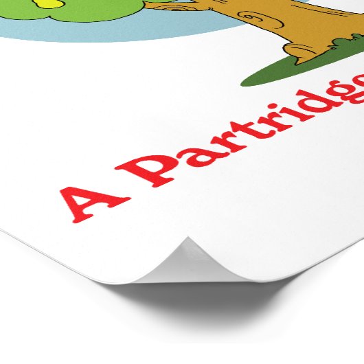 12 dagen partridge in een perenboom poster (Hoek)