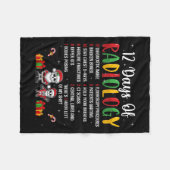 12 dagen radiologie Xmas Rad Tech Christmas Radio Fleece Deken (Voorkant (Horizontaal))