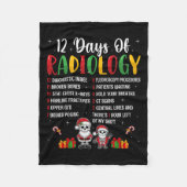 12 dagen radiologie Xmas Rad Tech Christmas Radio Fleece Deken (Voorkant)