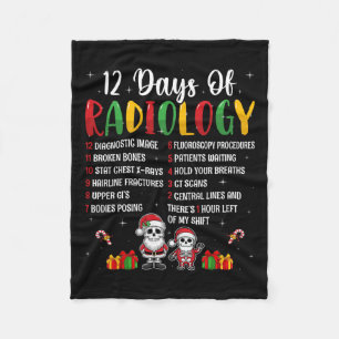 12 dagen radiologie Xmas Rad Tech Christmas Radio Fleece Deken