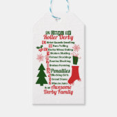 12 dagen Roller Derby-Kerstmis, rolschaatsen Cadeaulabel (Voorkant)