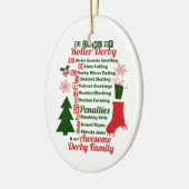 12 dagen Roller Derby-Kerstmis, rolschaatsen Keramisch Ornament (Links)