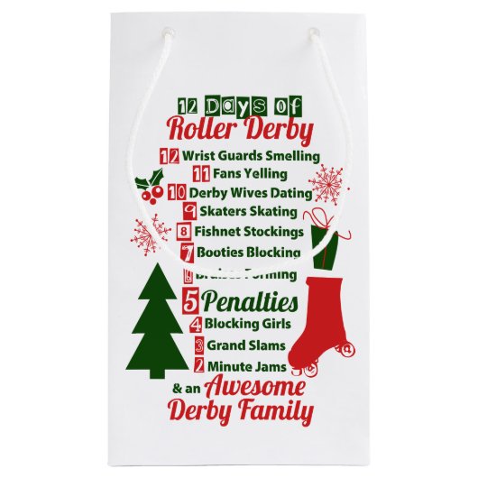 12 dagen Roller Derby-Kerstmis, rolschaatsen Klein Cadeauzakje (Achterkant)