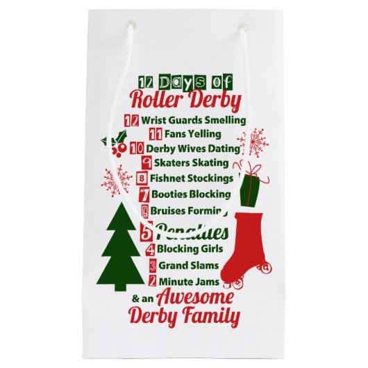 12 dagen Roller Derby-Kerstmis, rolschaatsen Klein Cadeauzakje (Voorkant)
