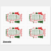 12 dagen Roller Derby-Kerstmis, rolschaatsen Rechthoekige Sticker (Vel)