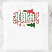 12 dagen Roller Derby-Kerstmis, rolschaatsen Rechthoekige Sticker (Tas)