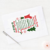 12 dagen Roller Derby-Kerstmis, rolschaatsen Rechthoekige Sticker (Envelop)