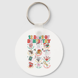 12 dagen tandheelkunde kerst tandheelkundig team b sleutelhanger