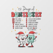 12 dagen tandheelkunde raamsticker (Vel)
