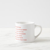 12 DAGEN TEKST Espresso Cup Kop (Rechts)