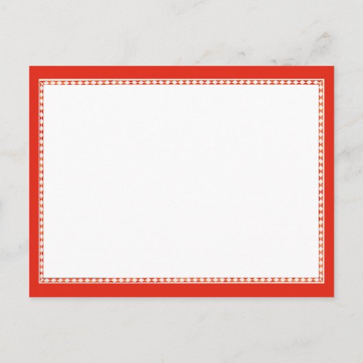 12 DAGEN TEKSTEN Briefkaart II / Rood (Achterkant)