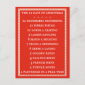 12 DAGEN TEKSTEN Briefkaart II / Rood (Voorkant)