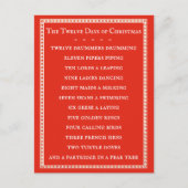 12 DAGEN TEKSTEN Briefkaart / Rood (Voorkant)