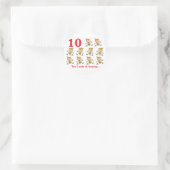 12 dagen tien heren die springen ronde sticker (Tas)