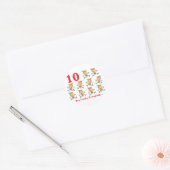 12 dagen tien heren die springen ronde sticker (Envelop)