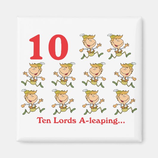 12 dagen tien lords a-leaping magneet (Voorkant)