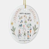 12 dagen traditionele kerstfeestdag keramisch ornament (Rechts)