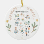 12 dagen traditionele kerstfeestdag keramisch ornament (Voorkant)