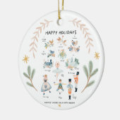 12 dagen traditionele kerstfeestdag keramisch ornament (Links)