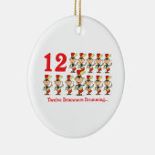 12 dagen twaalf drummers keramisch ornament (Rechts)