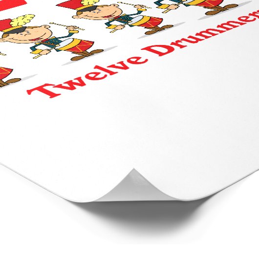 12 dagen twaalf drummers poster (Hoek)