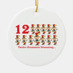 12 dagen twaalf trommelaars drummen keramisch ornament