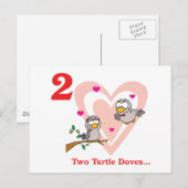 12 dagen twee schildpadden briefkaart (Voorkant / Achterkant)