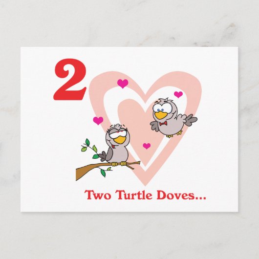 12 dagen twee schildpadden briefkaart (Voorkant)
