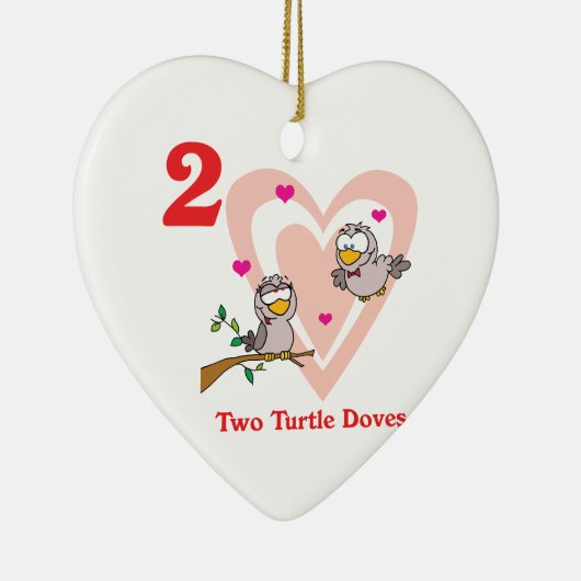 12 dagen twee schildpadden keramisch ornament (Rechts)