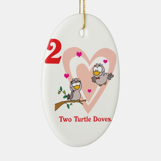 12 dagen twee schildpadden keramisch ornament (Rechts)