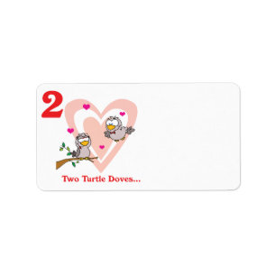 12 dagen twee tortelduiven etiket