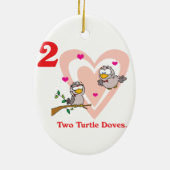 12 dagen twee tortelduiven keramisch ornament (Achterkant)