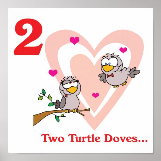 12 dagen twee tortelduiven poster (Voorkant)