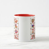 12 dagen van de Mok van de Kerstquiltdruk (Midden)