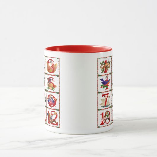 12 dagen van de Mok van de Kerstquiltdruk (Midden)