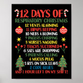 12 dagen van de respiratoire therapeut kerst grapp poster (Voorkant)