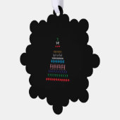 12 dagen van de stijldruk van de Kerstmiswol Ornament Kaart (Links)