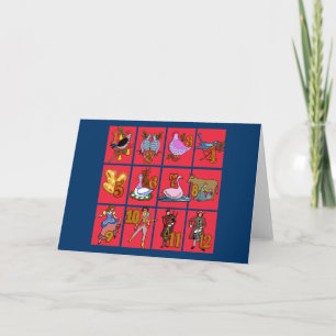 12 dagen van de T-shirts van Kerstmis, Kleding, Feestdagen Kaart