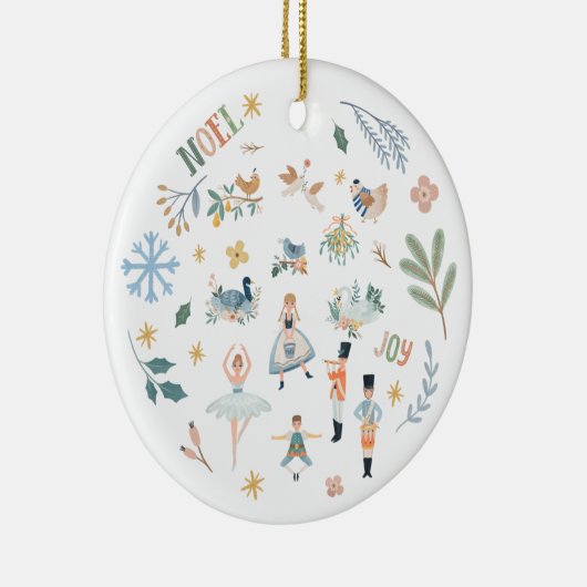 12 dagen van de traditionele kerstfeestdag keramisch ornament (Rechts)