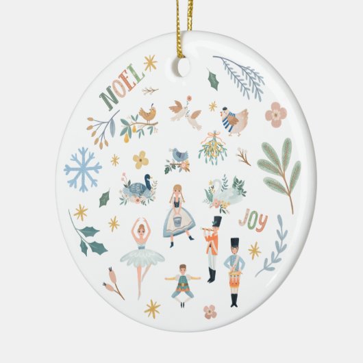 12 dagen van de traditionele kerstfeestdag keramisch ornament (Links)