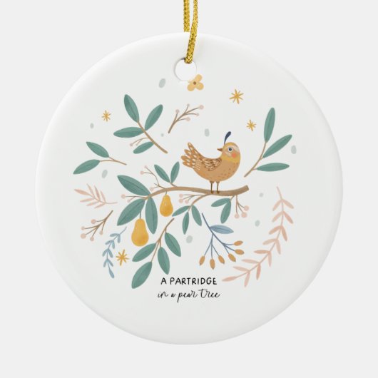 12 dagen van de traditionele kerstfeestdag keramisch ornament (Voorkant)