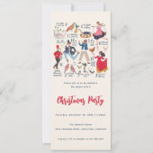 12 dagen van de traditionele partij van Kerstmis Kaart (Voorkant)