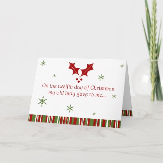 12 dagen van een Redneck Kerstmis Feestdagen Kaart (Voorkant)