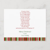 12 dagen van een Redneck Kerstmis Feestdagenkaart (Achterkant)