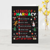 12 dagen van grappige apotheek Kerstmis apotheker Kaart (Gele Bloem)