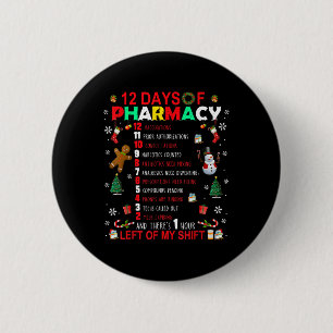 12 dagen van grappige apotheek Kerstmis apotheker Ronde Button 5,7 Cm